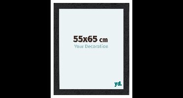 Fotolijst 55x65 cm - Zwart - Houtnerf - MDF - Como