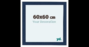 Fotolijst 60x60 cm - Donkerblauw Geveegd - MDF - Como