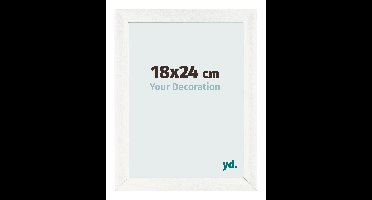 Fotolijst 18x24 cm - Wit Geveegd - MDF - Pisa