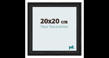 Fotolijst 20x20 cm - Zwart Houtnerf - MDF - Lazio