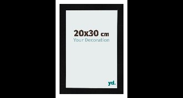 Fotolijst 20x30 cm - Zwart Hoogglans - MDF - Pisa