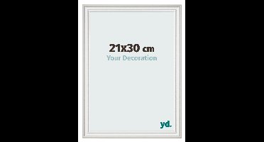 Fotolijst 21x30 cm - Wit Geveegd - MDF - Lazio