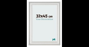 Fotolijst 32x45 cm - Wit Geveegd - MDF - Lazio