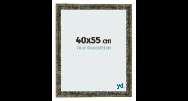 Fotolijst 40x55 cm - Blauw Goud Gemeleerd - MDF - Pisa