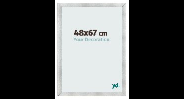 Fotolijst 48x67 cm - Aluminium Geborsteld - MDF - Pisa