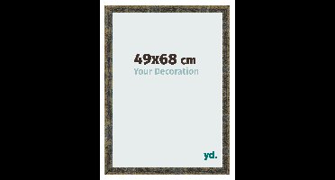 Fotolijst 49x68 cm - Blauw Goud Gemeleerd - MDF - Pisa