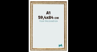 Fotolijst A1 - 59,4x84 cm - Goud Antiek - MDF - Lazio