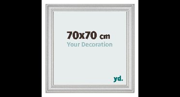 Fotolijst 70x70 cm - Zilver Mat - MDF - Lazio