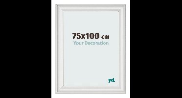 Fotolijst 75x100 cm - Wit Geveegd - MDF - Lazio