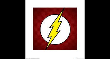 Kunstdruk DC Comics - The Flash - Symbol 40x40cm