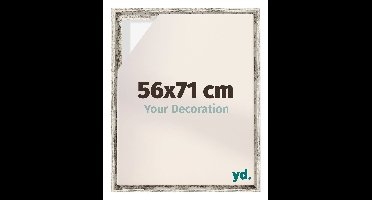 Baklijst voor Canvas 56x71 cm - Wit Vintage - MDF - Lyon