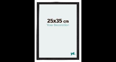 Fotolijst 25x35 cm - Zwart Houtnerf - MDF - Mura