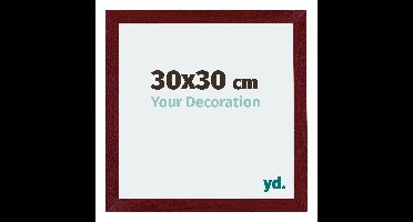 Fotolijst 30x30 cm - Wijnrood Geveegd - MDF - Mura