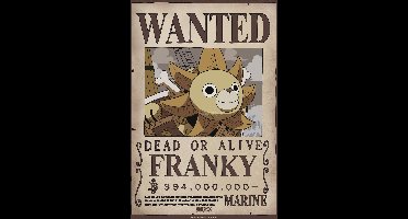 Poster One Piece - Wanted Franky Wano 38x52cm
