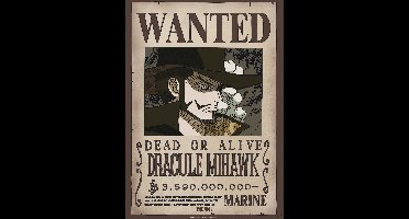Poster One Piece - Wanted Mihawk Wano 38x52cm