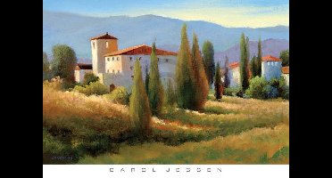 Kunstdruk Carol Jessen - Blue Shadow in Tuscany I 91x66cm