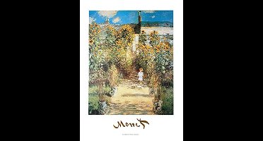 Kunstdruk Claude Monet - The Monet's Garden at Vétheuil 50x70cm