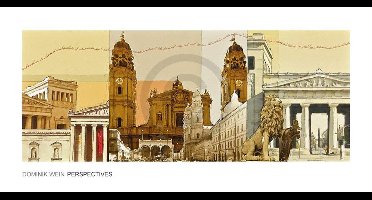 Kunstdruk Dominik Wein - München III 100x50cm