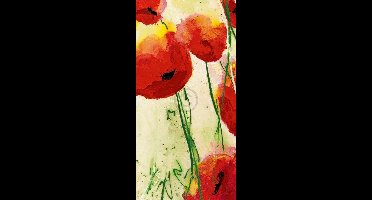 Kunstdruk Heidi Reil - Klatschmohn 50x100cm