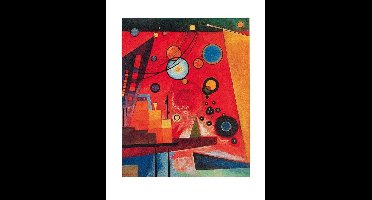 Kunstdruk Wassily Kandinsky - Schweres Rot 40x50cm