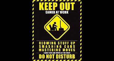 Poster Gamer At Work Do Not Disturb 40x50cm