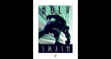 Kunstdruk Marvel - Deco Hulk - 60x80cm