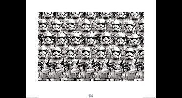 Kunstdruk Star Wars - Episode VII Stormtrooper Pencil Art 80x60cm