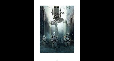 Kunstdruk Star Wars - Rogue One Stormtrooper Patrol 60x80cm