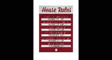 Kunstdruk House Rules 60x80cm