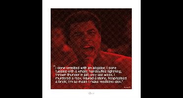 Kunstdruk Muhammad Ali - iQuote Sick 40x40cm
