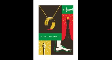 Kunstdruk Warner Bros - One Ring To Rule Them All 30x40cm