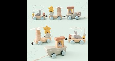 Color Spring– Spelend & Ontwikkelend – Sensorisch Houten Babyspeelgoed Zeehondentrein | Educatief Speelgoed