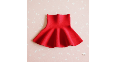 Girls Knitted Skirt– Comfort&Stijl– Kinder Rok Rood / Klassiek / 130 (4–5 jaar) | Educatief Speelgoed