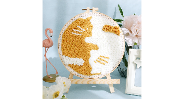 SoftLoop– Zacht&Creatief– DIY Punch Needle Thuisdecor Set Kat | Educatief Speelgoed