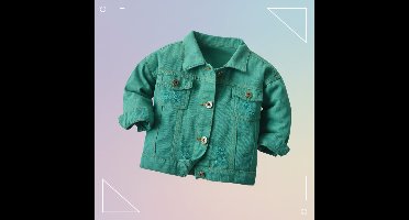 Candy Color Spijkerjas – Lichtgewicht Denim Jacket voor Kinderen Groen / 80 (12–18 maanden) | Educatief Speelgoed