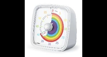 Visual Timer – Kleurig & Kalm – Kinder Timer Wit Regenboog | Educatief Speelgoed