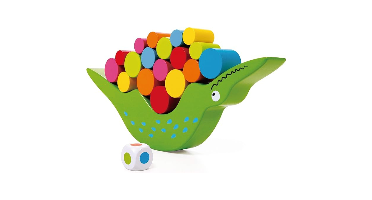 Balance Game™ - Balanseer de blokken -  Balanceerspel Krokodil | Educatief Speelgoed