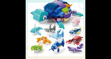 BlockCraft– Educatief&Leuk– ConstructieSet Zeedieren | Educatief Speelgoed