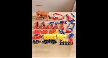 Kids Toolbox– Stoer&Leerzaam– Gereedschap Speelgoed 46-delige set | Educatief Speelgoed