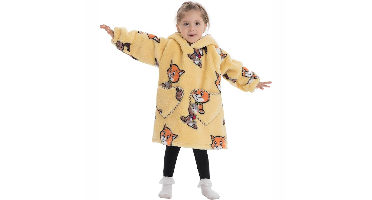 HappySnug – Schattig en comfortabel – Kinderdeken met capuchon One Size (1-3 jaar) / Katten en honden | Educatief Speelgoed
