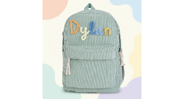 Kids Backpack – Gepersonaliseerde Rugzak voor Kinderen Groen-Gekleurd | Educatief Speelgoed