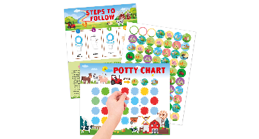 PottyChart– Speels&Motiverend– Potty Training Stickerkaart Boerderij | Educatief Speelgoed