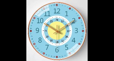 ChildrenTime– Zelfstandig&Rustig– Educatieve Kinderwandklok Vers blauw | Educatief Speelgoed