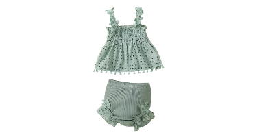 Mini Fashion™ - Speels&Luchtig - Zomer Set Meisje Groen / 70 (0–3 maanden) | Educatief Speelgoed