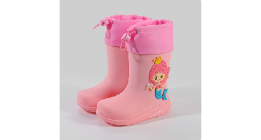 Mini Fashion™ - Waterdicht voor kinderen - Regenlaarzen Roze Zeemeermin / 14 (3-4 jaar) | Educatief Speelgoed