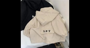 Mini Fashion– Weerbestendig&Licht– Windjas met Capuchon Beige / 110 (3-4 jaar) | Educatief Speelgoed