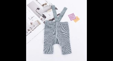 Mini Fashion™ - Handige Schouderbanden - Korte Panty Grijs / M (12-24 maanden) | Educatief Speelgoed