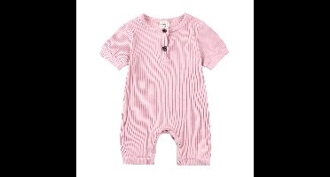 Mini Fashion™ - Luchtig&Ademend - Baby Romper Roze / 60 (0-3 maanden) | Educatief Speelgoed