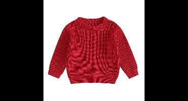Mini Fashion™ - Zacht & Comfortabel - Gebreide Kinder Trui Rood / 90 (12-18 maanden) | Educatief Speelgoed