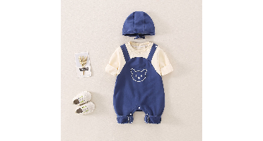 Mini Fashion™ - Superzacht & Stijlvol - Jumpsuit Kinderen Blauw / 73 (6-9 maanden) | Educatief Speelgoed